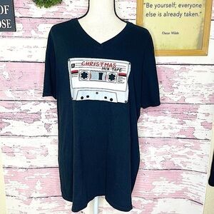 CHRISTMAS MIX TAPE Short Sleeve V-neck Shirt Large